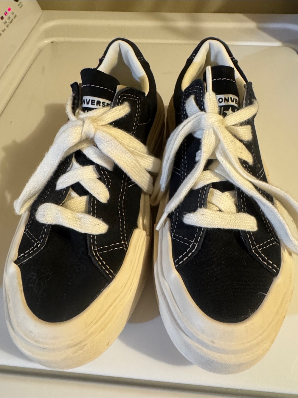 Converse Kids Black Canvas Low-Top Sneakers with White Laces
